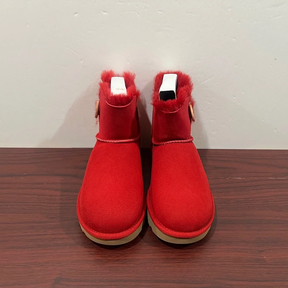 Ugg, Mini Bailey Button 2, 1016422, Red - Picture 9 of 13